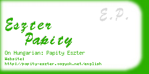 eszter papity business card